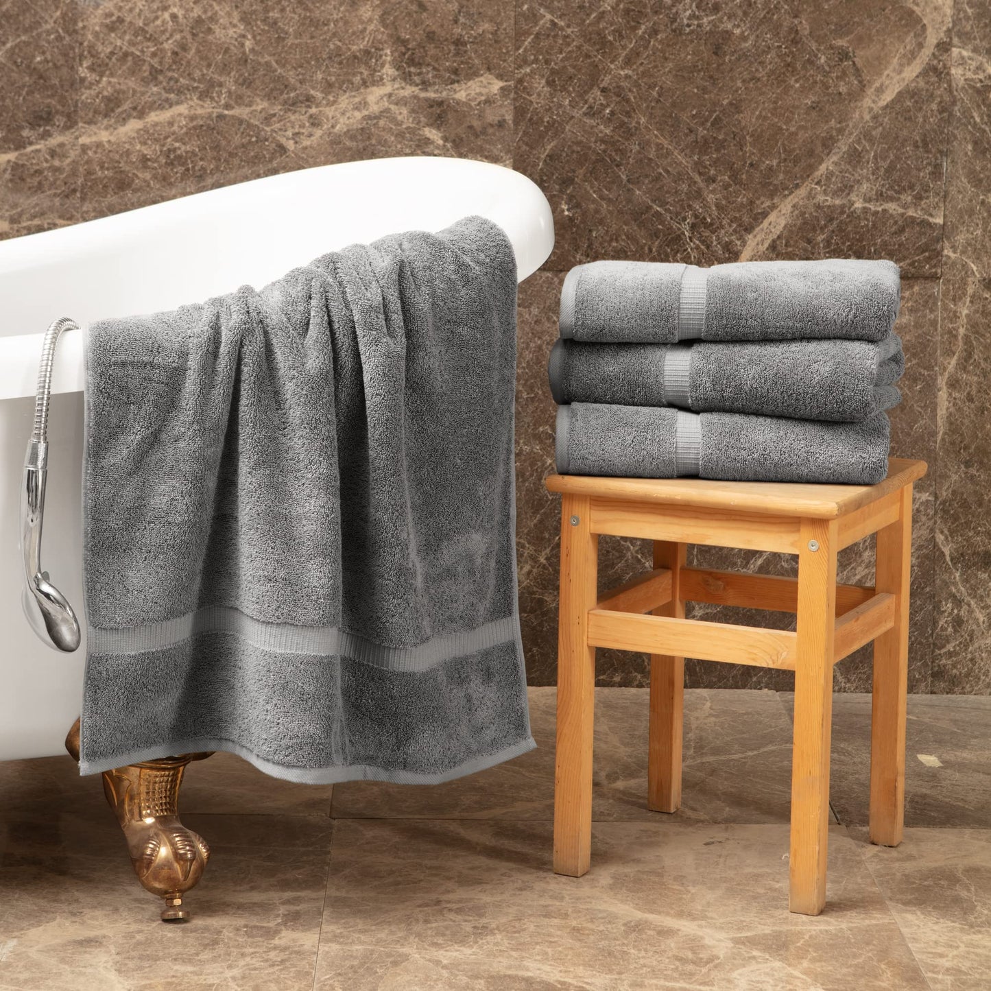 Luxury Bath Towel - Castlerock Gray